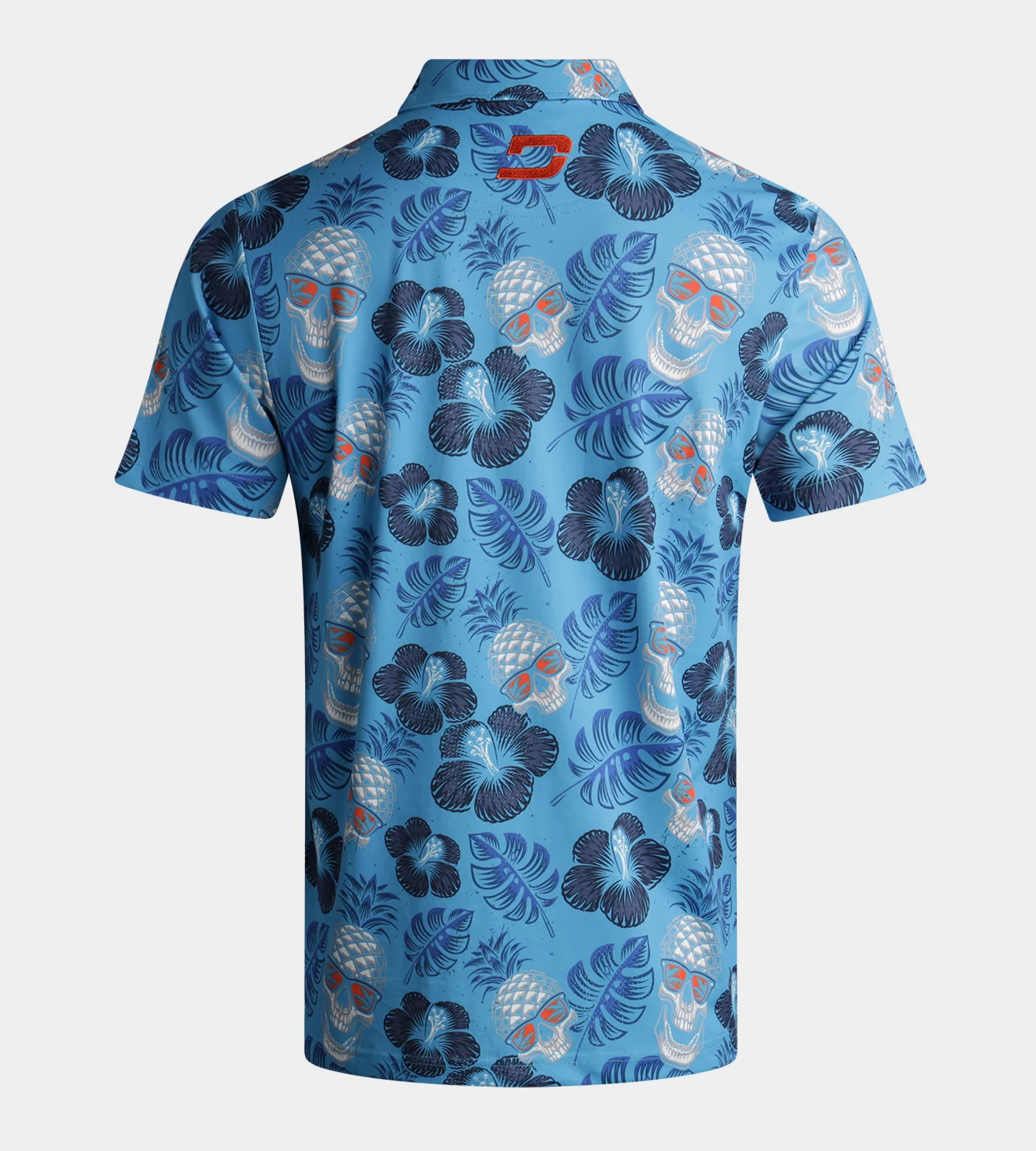 PINEAPPLE SKULLZ POLO - BLUE / ORANGE - Image 3