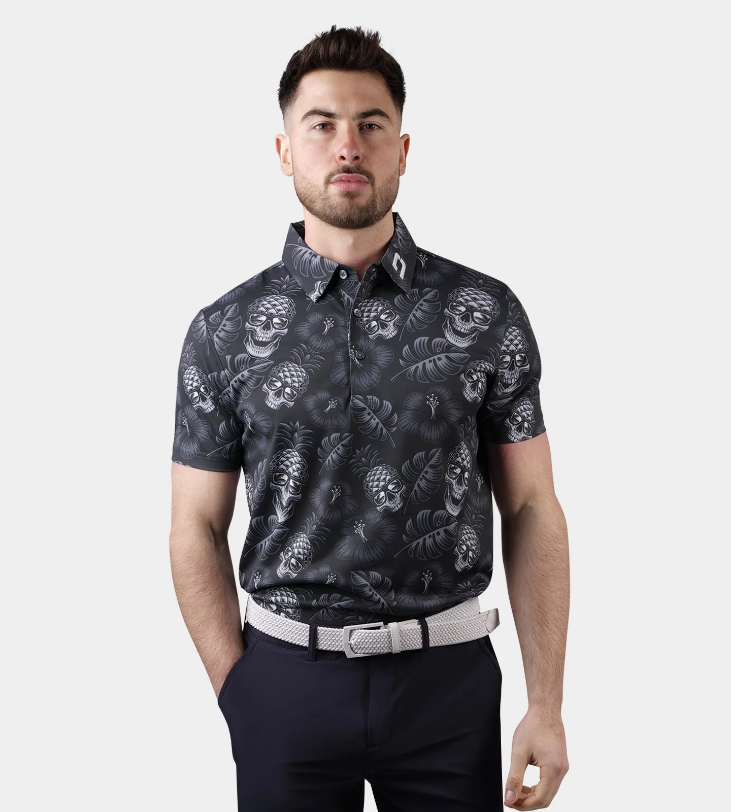 PINEAPPLE SKULLZ 2.0 POLO - BLACK - Image 2