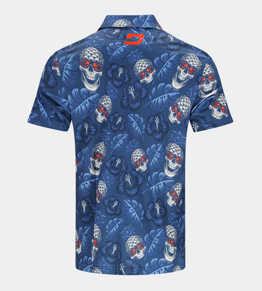 PINEAPPLE SKULLZ 2.0 POLO - NAVY / ORANGE - Image 3