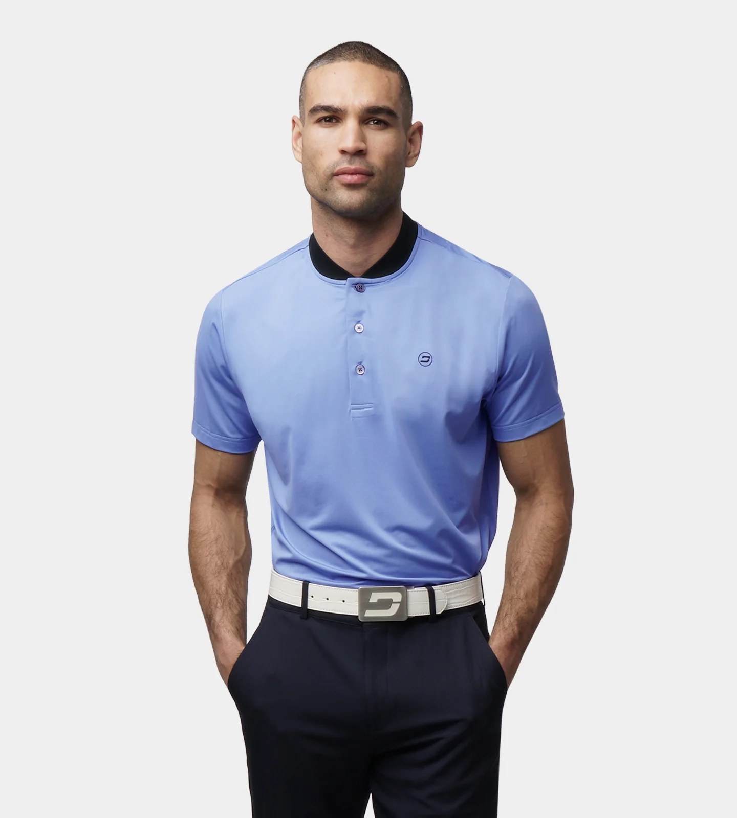 RIBBED PRIME POLO - DENIM - Image 2