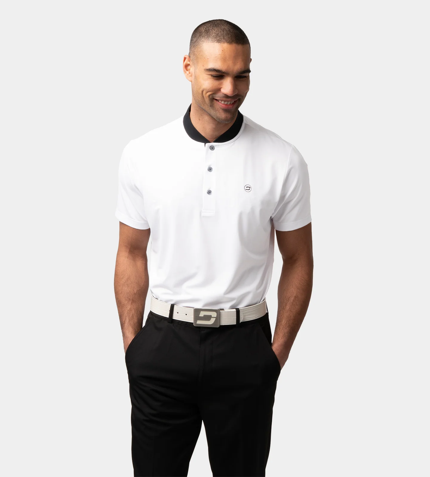 RIBBED PRIME POLO - WHITE - Image 2