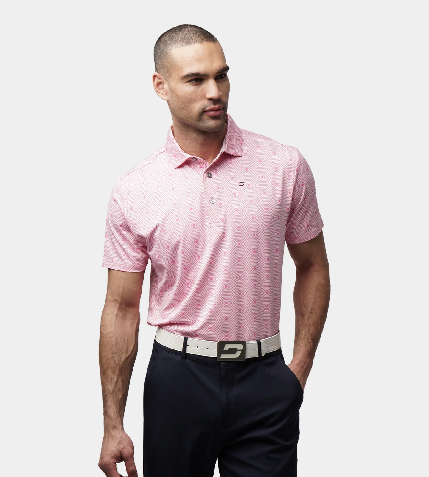 SIX GRID POLO - PINK - Image 2
