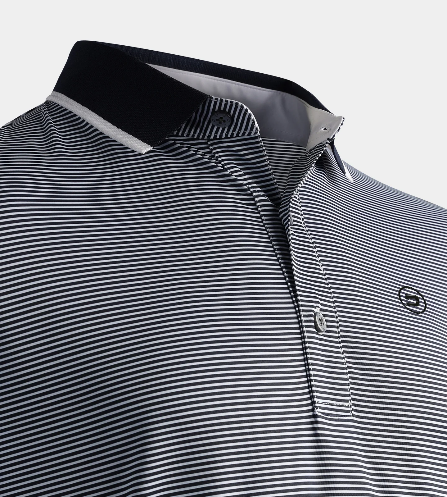 STRIPE POLO - NAVY - Image 3