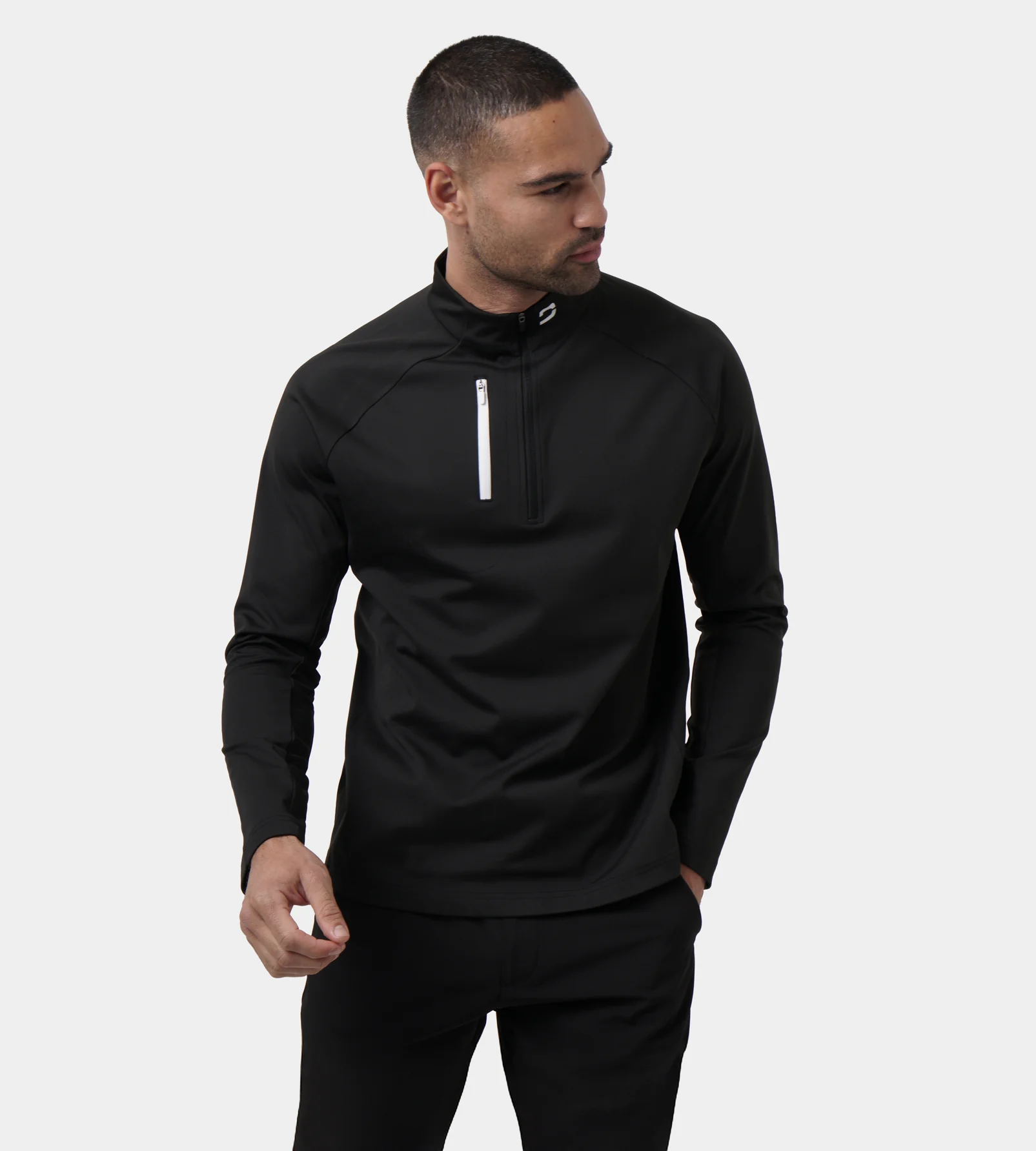 ULTRA BLEND 3.0 1/4 ZIP - BLACK - Image 4